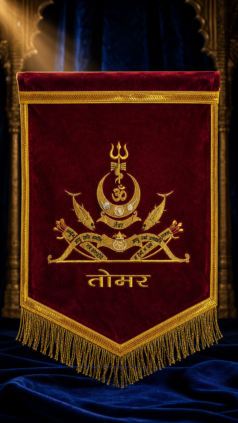 Royal Tomar Heritage Velvet Banner Flag – 1.5 x 2 Feet