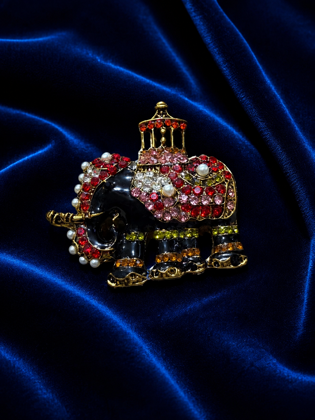 Decorative Elephant Jodhpuri Brooch
