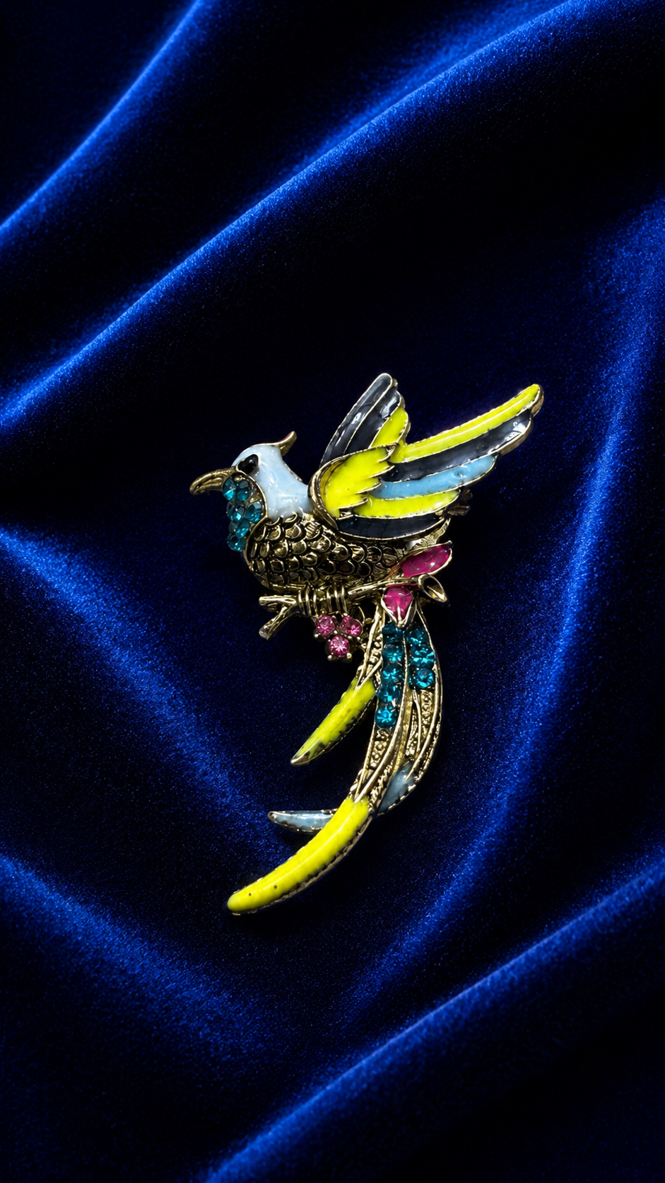 Colorful Bird Design Jodhpuri Brooch