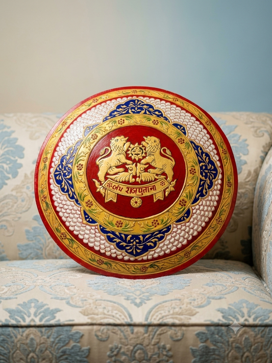 Jai Rajputana Surname Plate – Hand Painted Metal Design