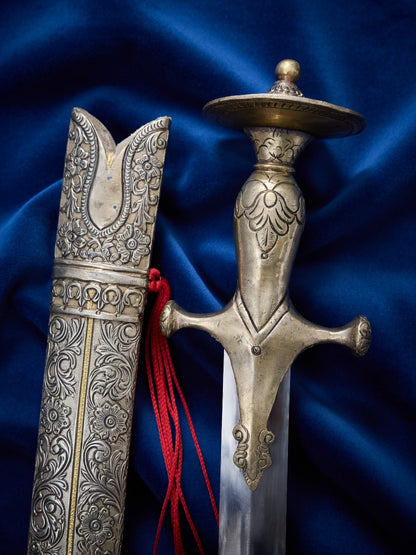 Royal Brass Bowl Hilt Wedding Sword with Cream Scabbard – 40 Inch
