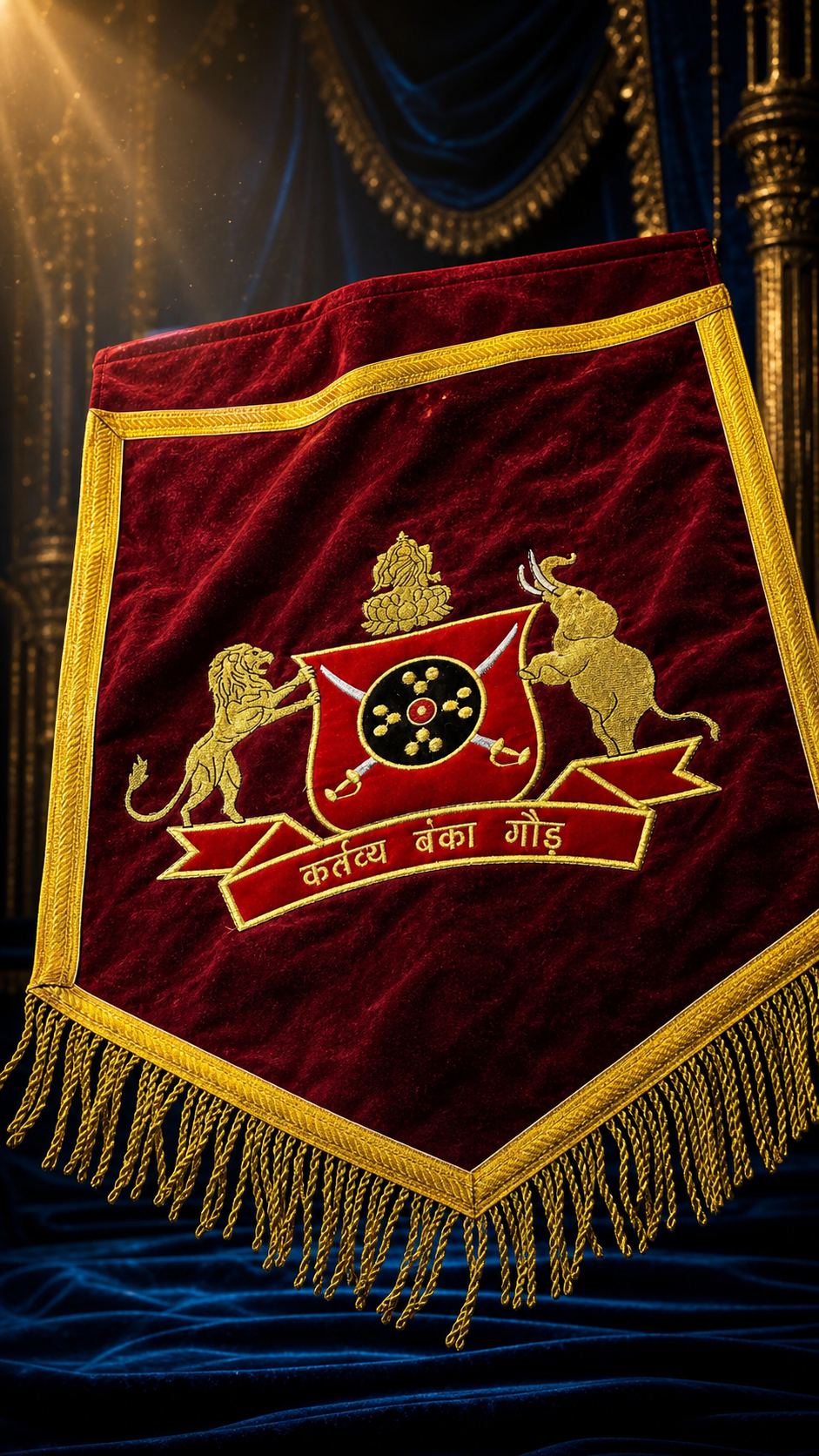 Royal Gaud Heritage Velvet Banner Flag – 1.5 x 2 Feet