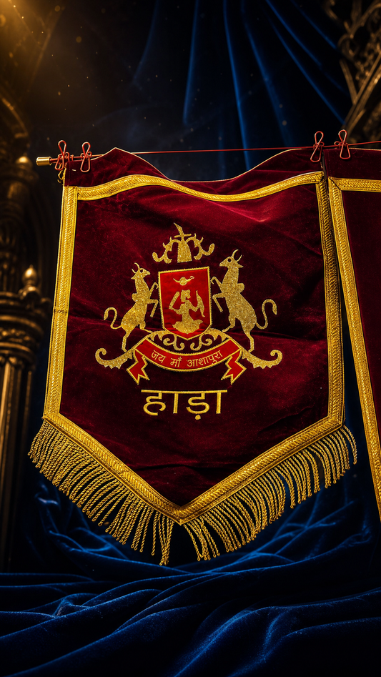 Royal Hada Heritage Velvet Banner Flag – 1.5 x 2 Feet