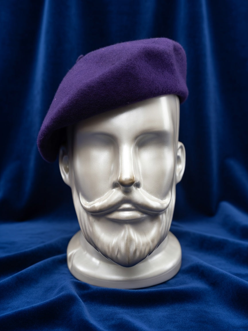 Royal Rajputana Purple Blue Beret Cap