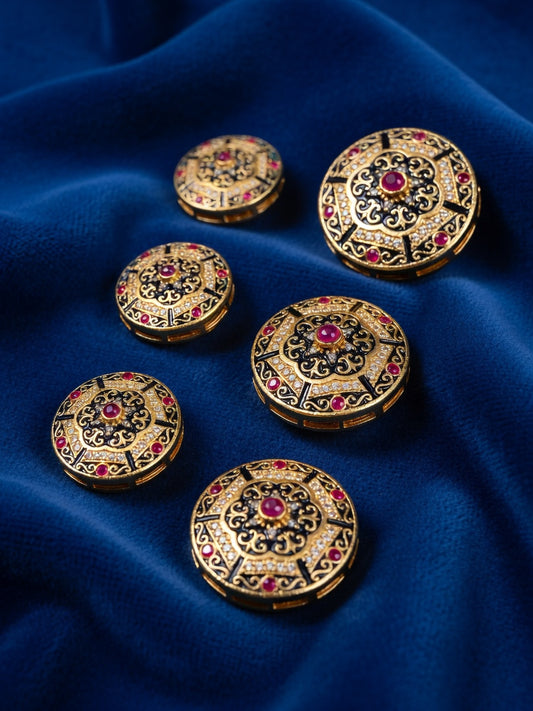 Royal Antique Floral Heritage Button