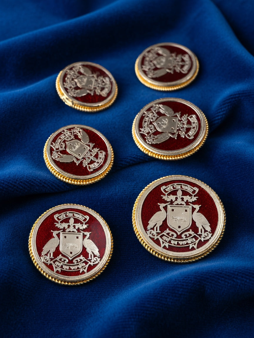 Royal Heritage Crest Emblem Button
