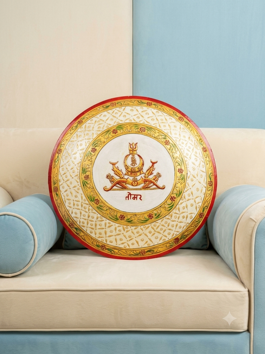 Tanwar Surname Plate – Hand Painted Metal Design